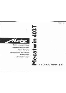 Metz Mecatwin manual. Camera Instructions.
